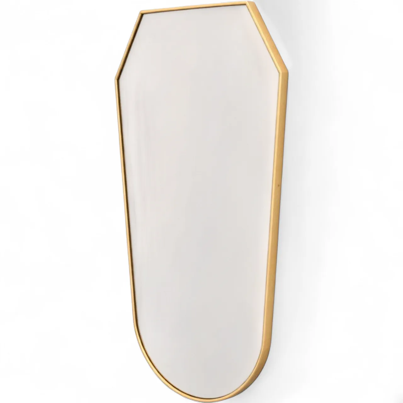Specchio a scudo in ottone stile Gio Ponti, Italia anni ’50 12