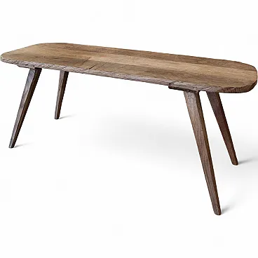 Oak wood bench, 2000s