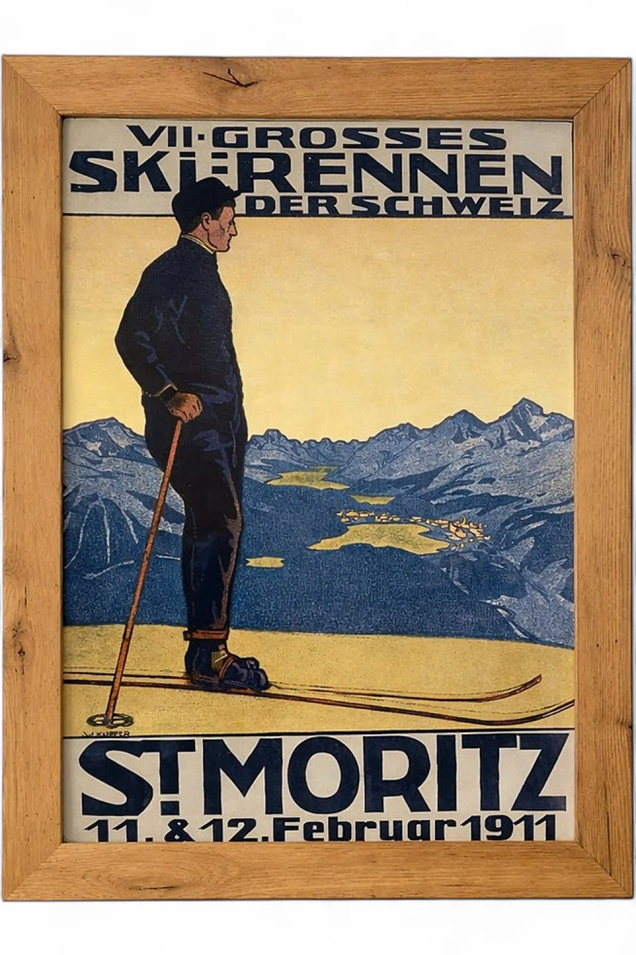 Oak-framed poster St. Moritz, 1911 4