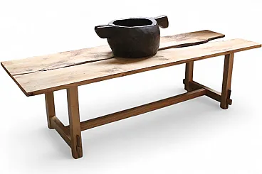 Old Japanese style oak bench, 2000s