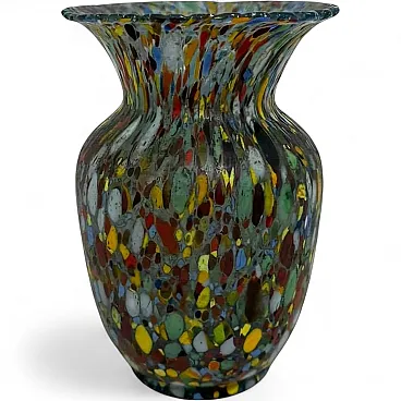 Murano Multicolored Art Glass Vase, c.1940s