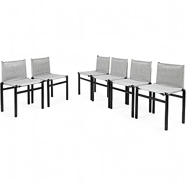 6 Master chairs by Afra Scarpa & Tobia Scarpa for Molteni, 1970s
