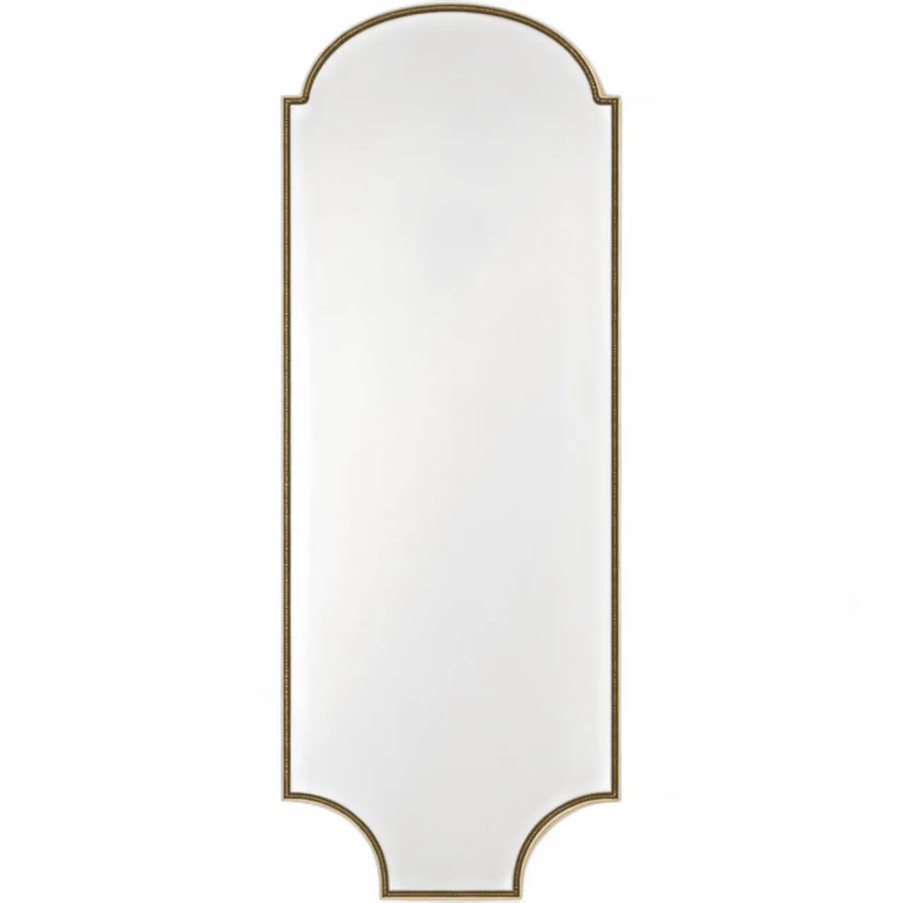 Specchio a scudo gotico Mid-Century Modern in ottone, anni ’60 9