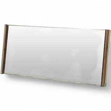 Rectangular mirror with brass frame, 1970s