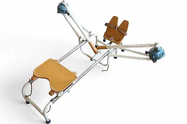 Vogatore Skiff Crnielli legno ferro cromato,  anni '70