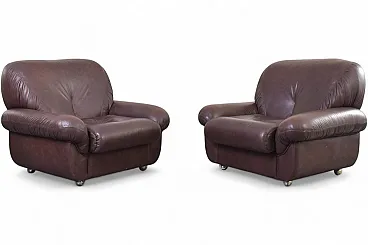 Pair of Mid-Century Italian Lounge Chairs, 1970s