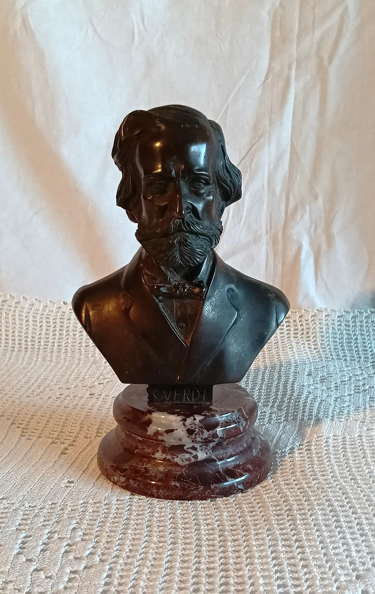 Scultura, busto di Giuseppe Verdi, primo '900 2