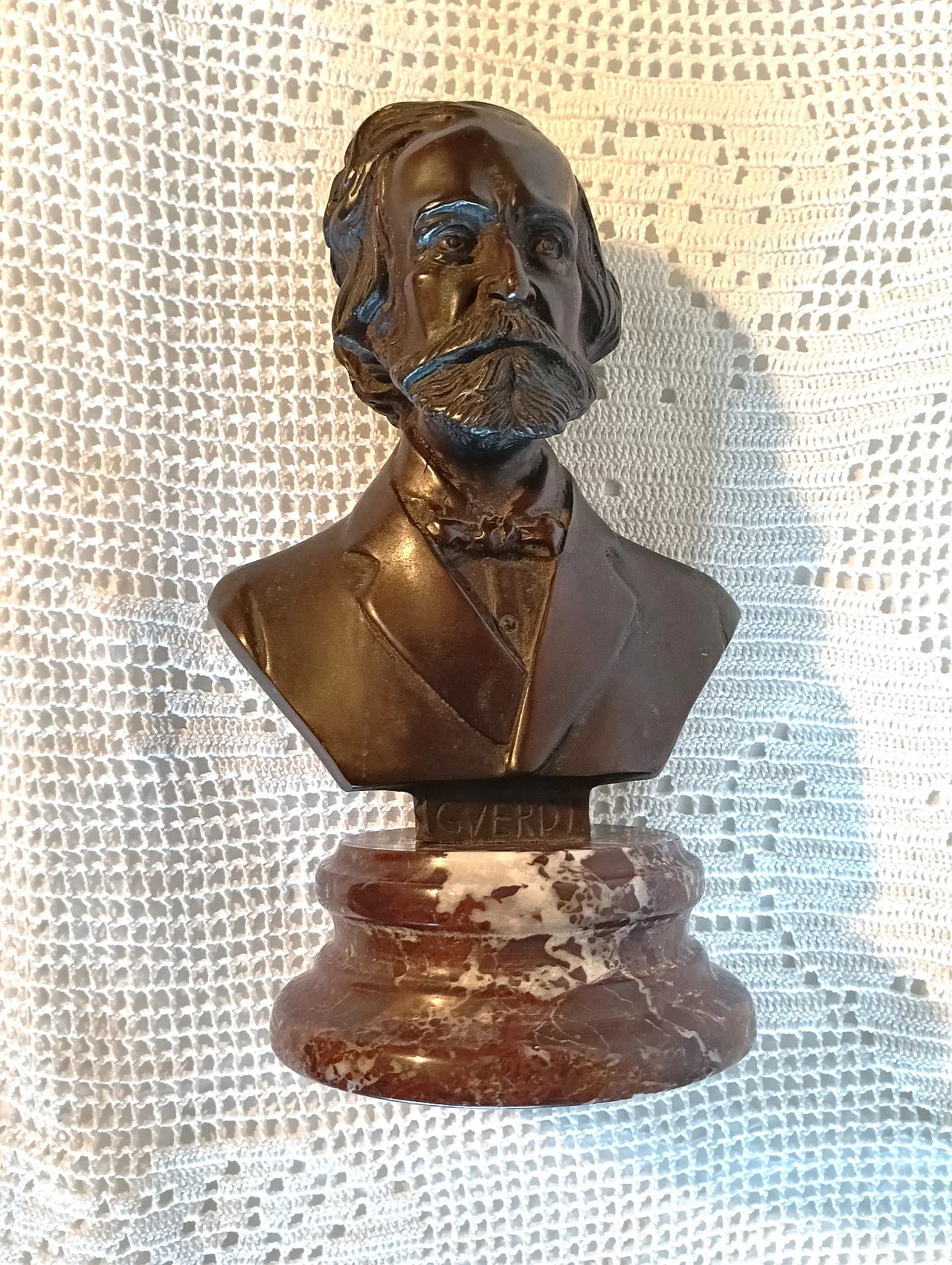 Scultura, busto di Giuseppe Verdi, primo '900 3