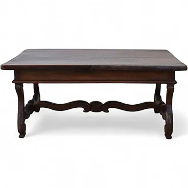 Walnut coffee table, early 1900s