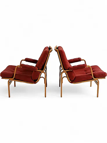 Pair of Ingrid armchairs by Bruno Mathsson for Dux, 1960s