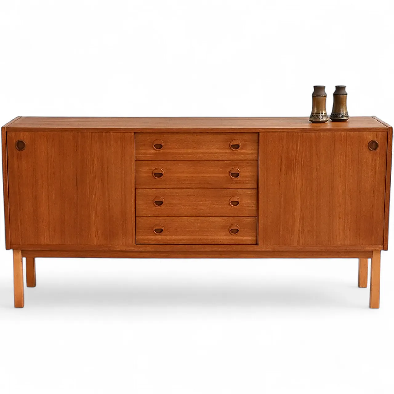 Sideboard in teak scandinavo, anni ’60 12