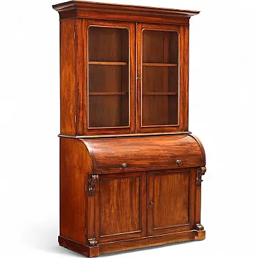 Credenza in mogano con anta a rullo, '800