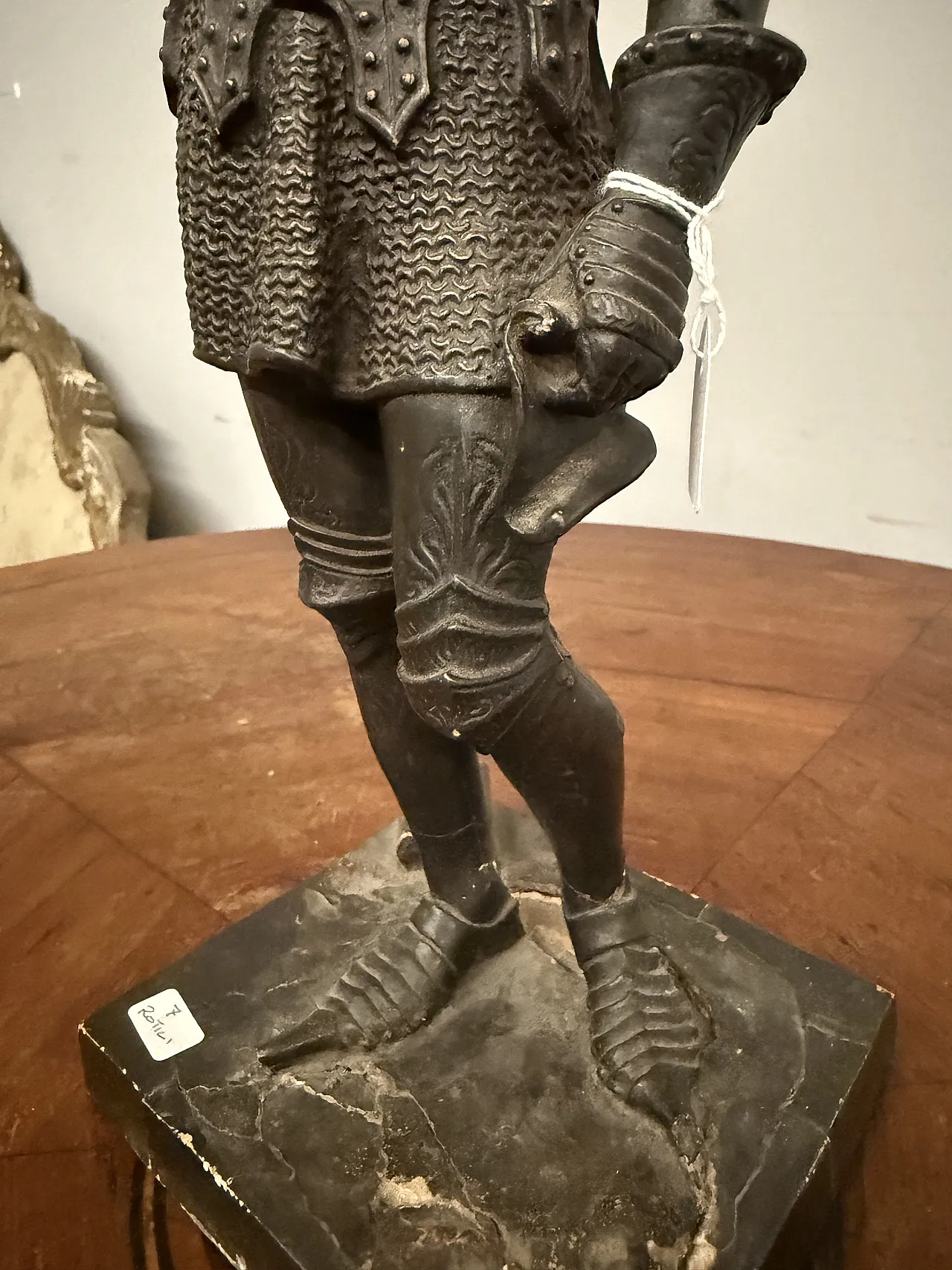 Scaiola sculpture of a knight made in France, 19th century 7