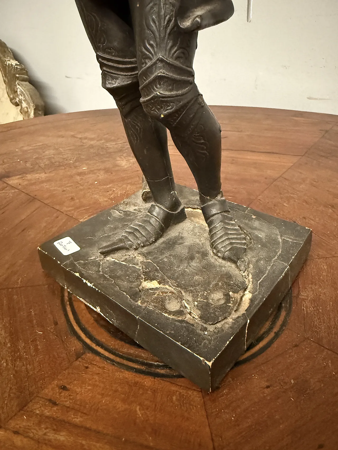 Scaiola sculpture of a knight made in France, 19th century 8
