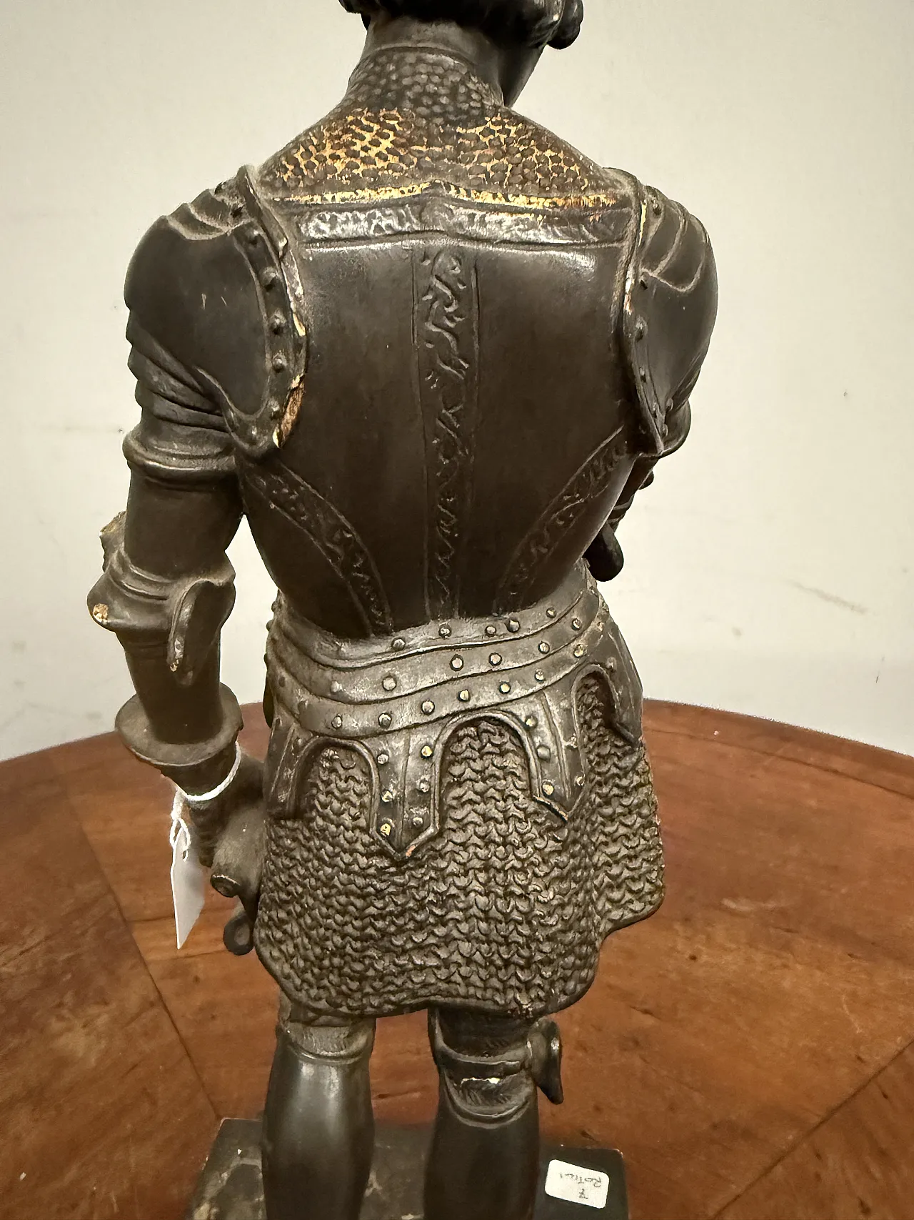 Scaiola sculpture of a knight made in France, 19th century 11