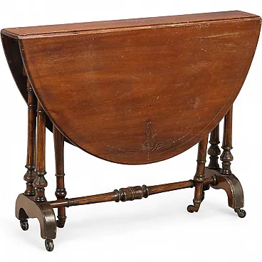 Tavolino a bandelle in mogano, 19th century