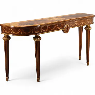 Consolle in stile neoclassico in noce, '900