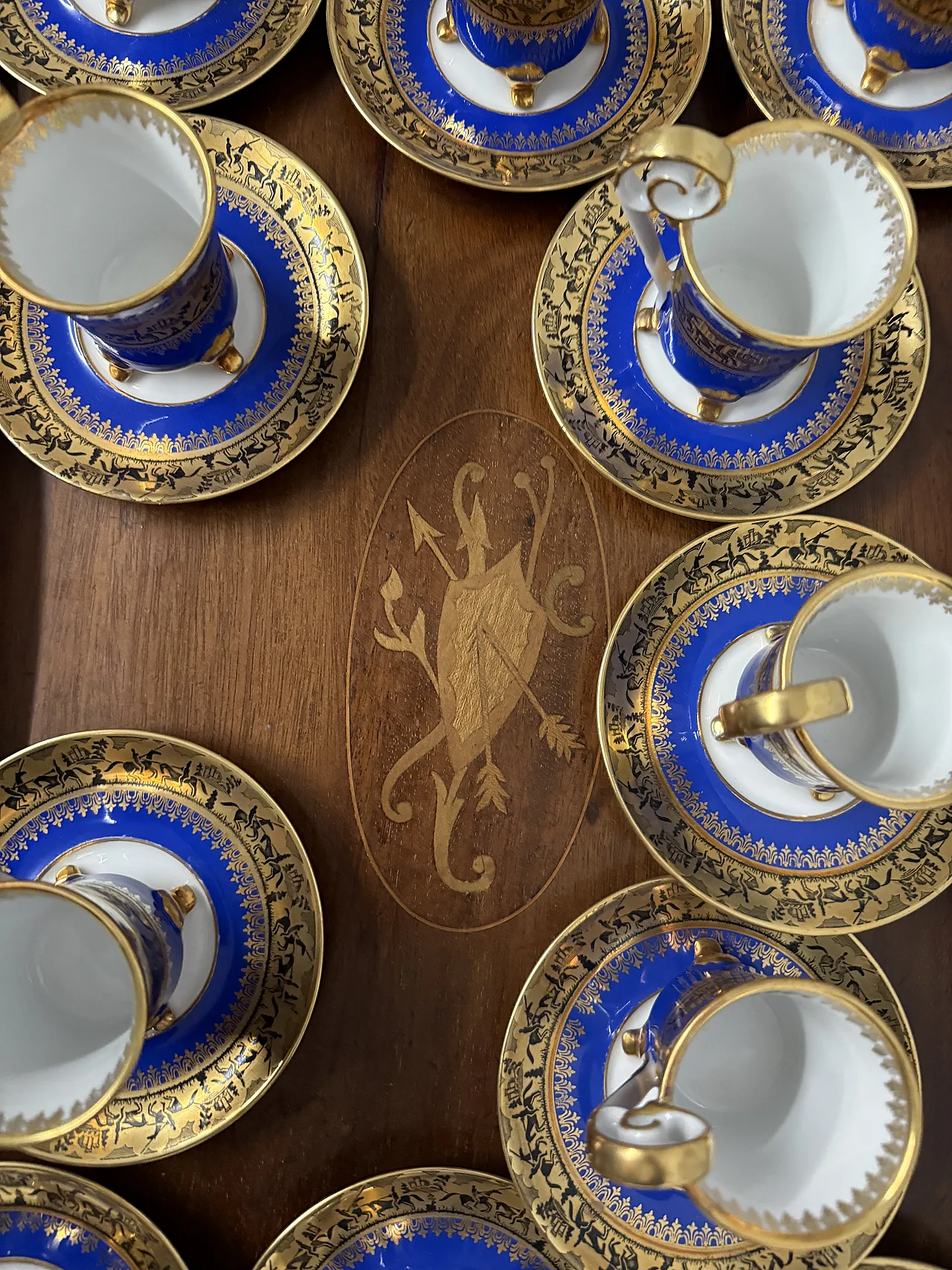 Old Paris service in pure gold, 1950s 4