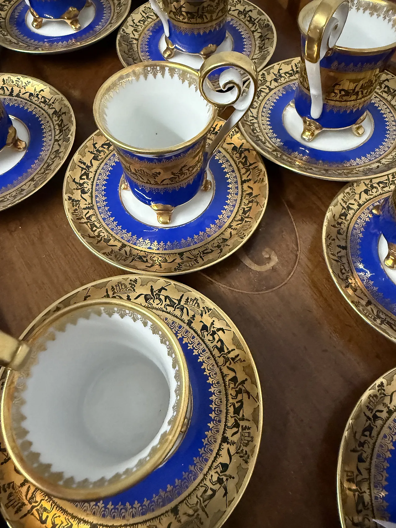 Old Paris service in pure gold, 1950s 12