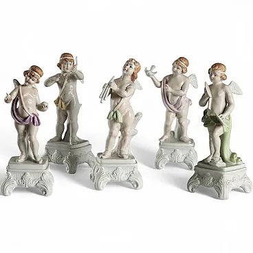 5 Statuine in porcellana di Capodimonte, '900