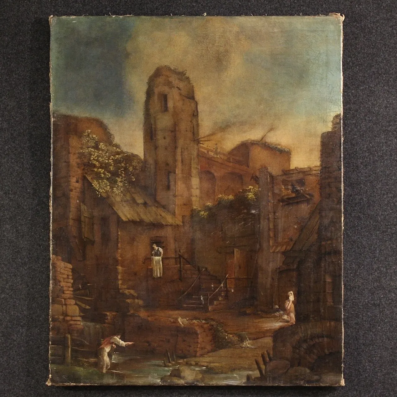 Dipinto spagnolo di paesaggio, '700 1