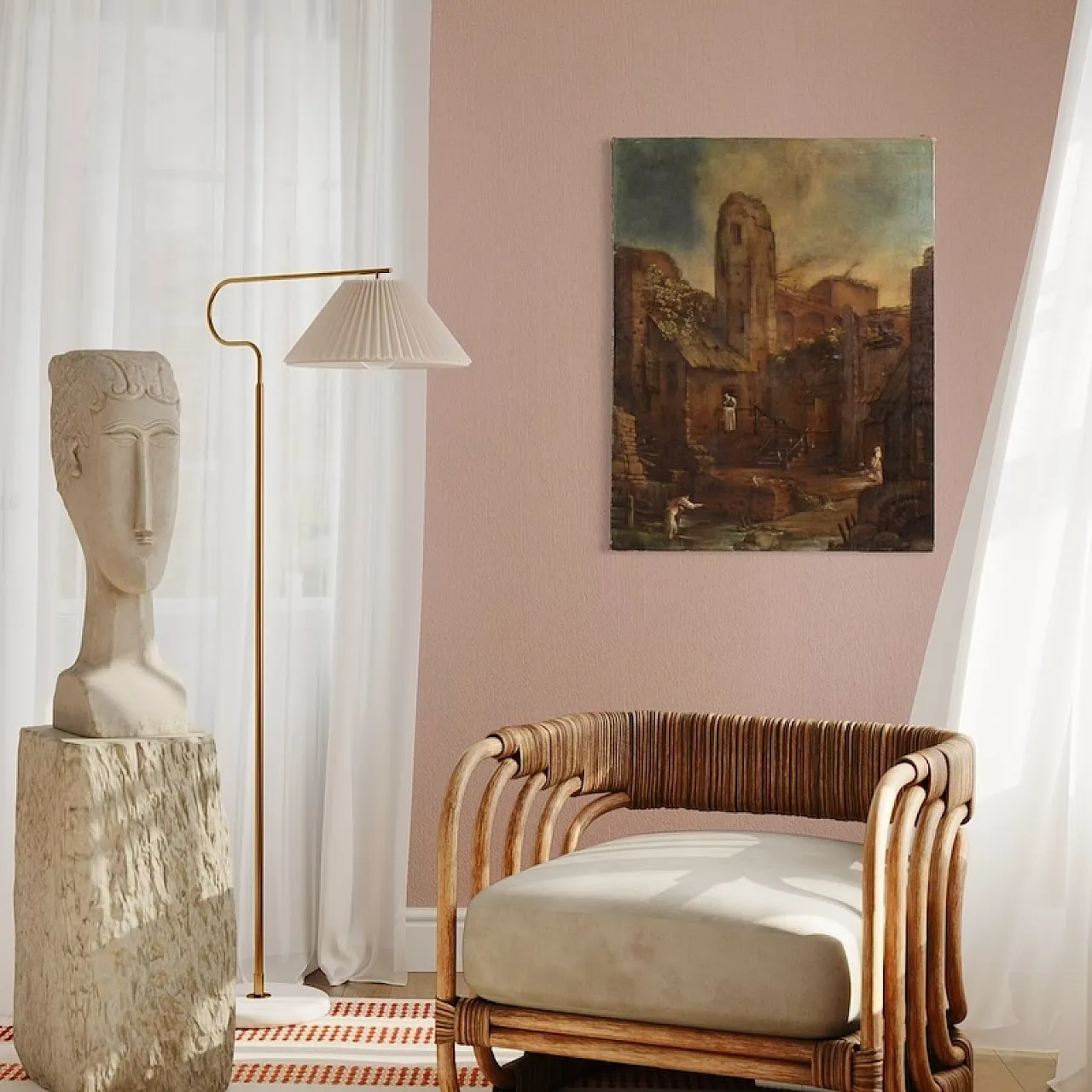 Dipinto spagnolo di paesaggio, '700 9