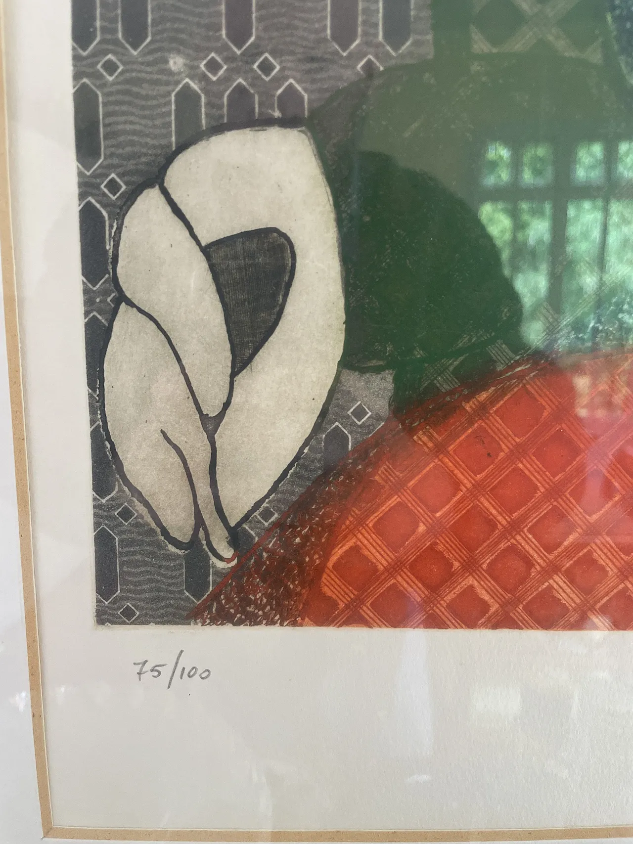 Bust of a woman, Enrico Baj lithograph, 20th century 6