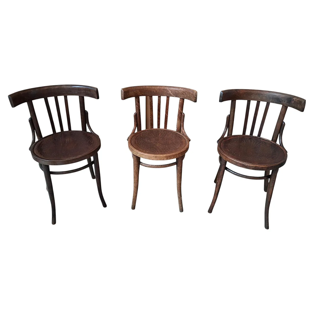 3 Iconic Thonet style chairs, 20th century 1