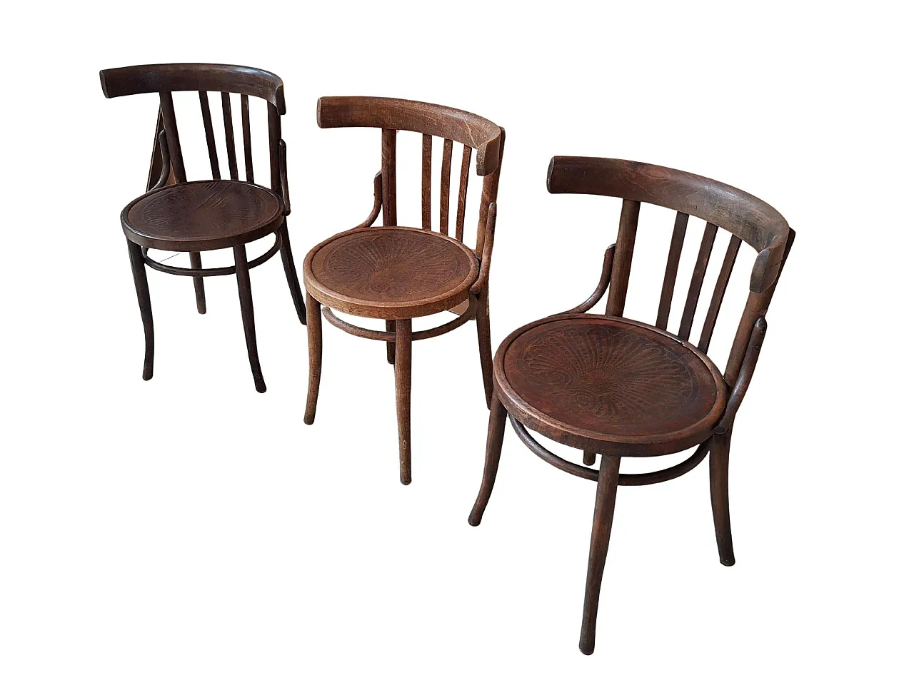 3 Iconic Thonet style chairs, 20th century 7