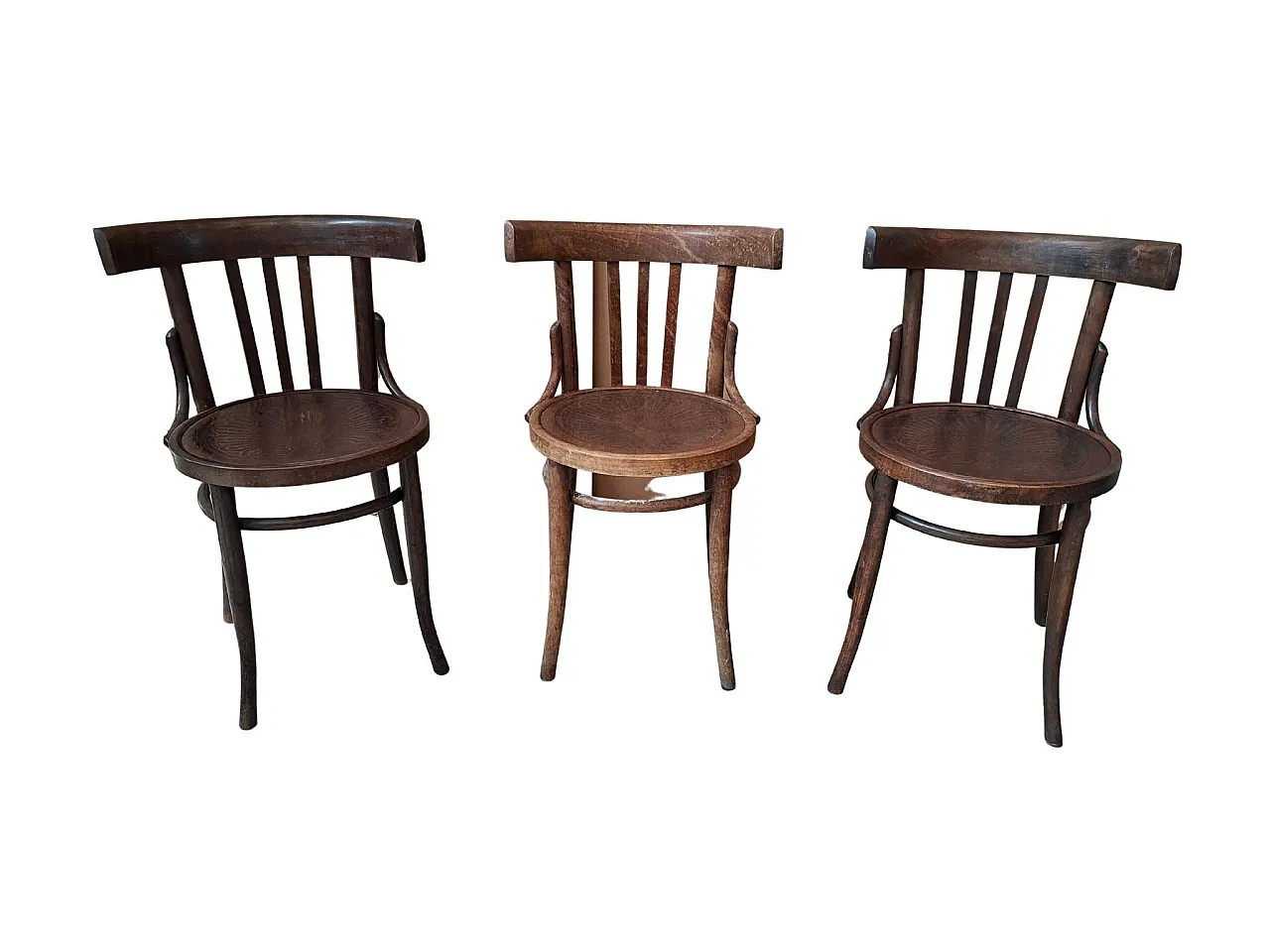 3 Iconic Thonet style chairs, 20th century 8