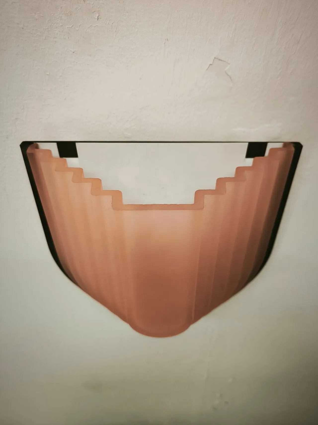 Lampada da parete rosa di F. Fabbian, anni '80 4
