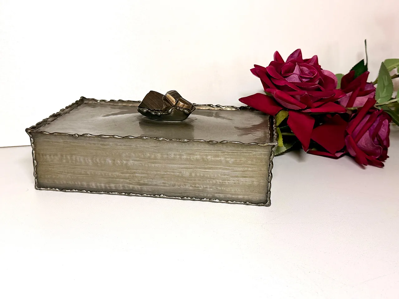 Handmade rectangular pewter box by Attilio Nani, 1960s 2