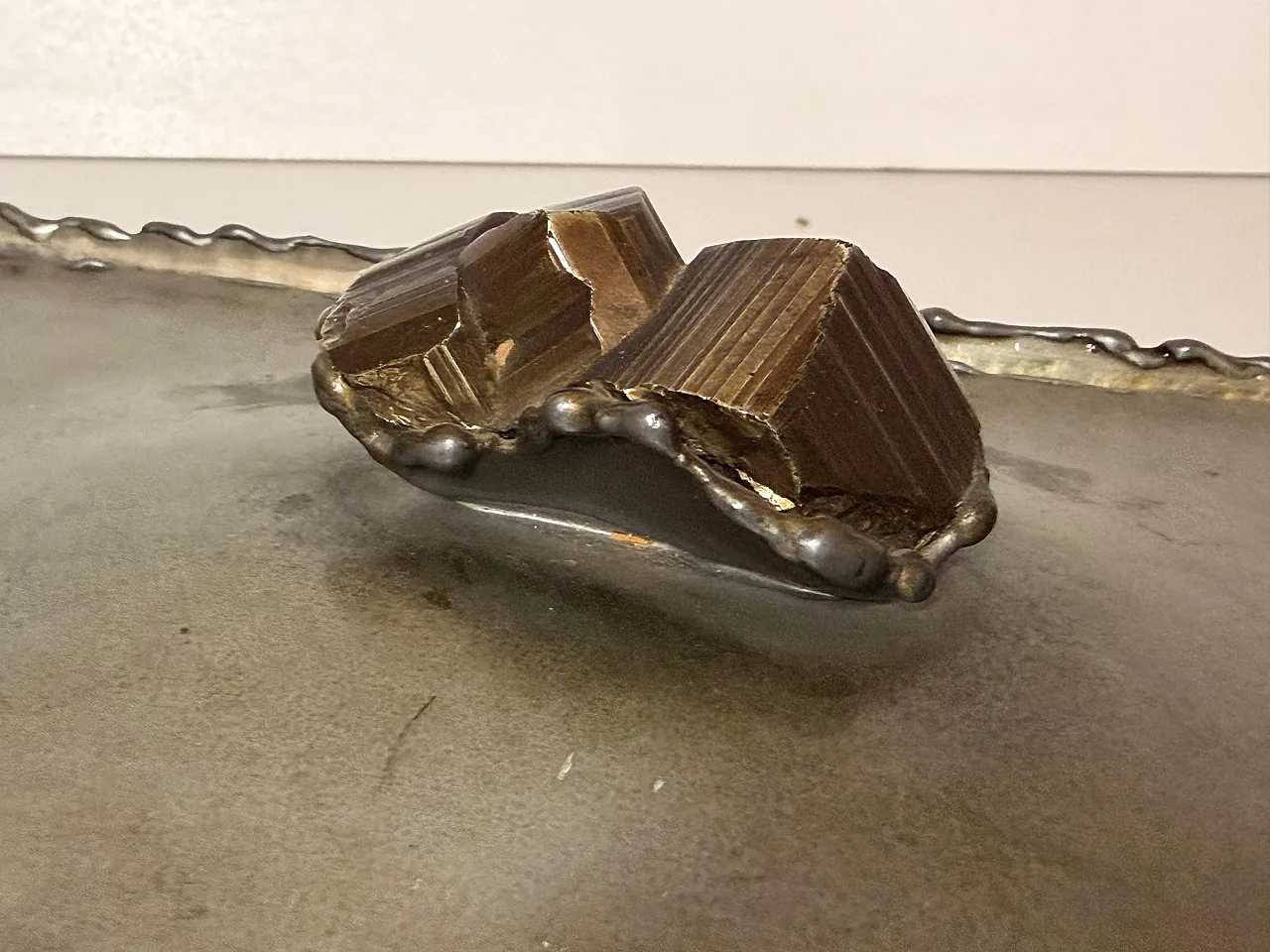 Handmade rectangular pewter box by Attilio Nani, 1960s 6