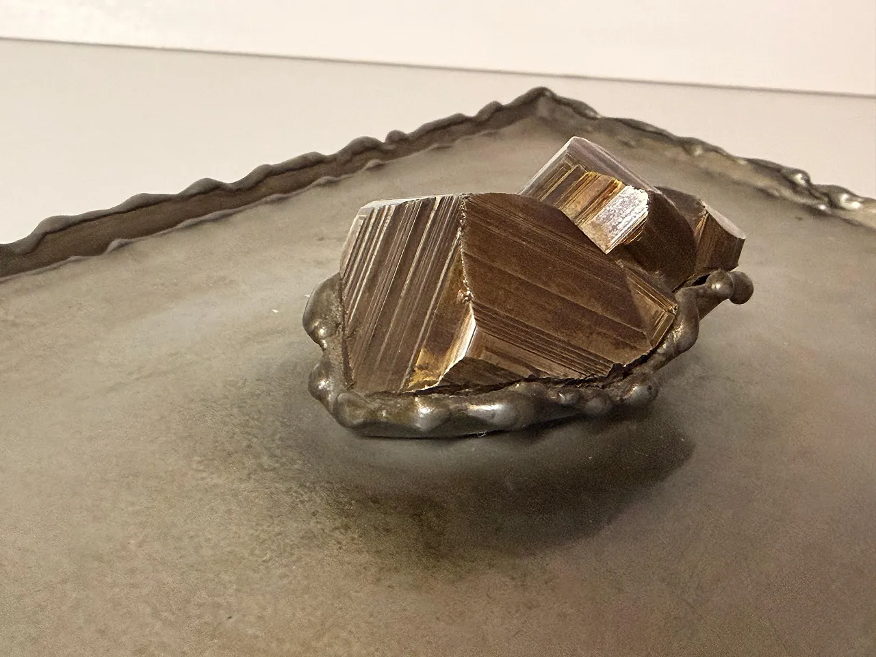 Handmade rectangular pewter box by Attilio Nani, 1960s 7