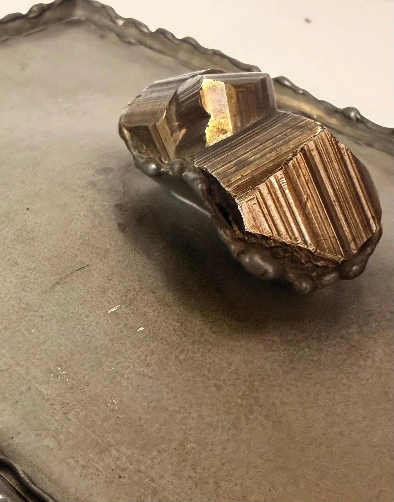 Handmade rectangular pewter box by Attilio Nani, 1960s 9