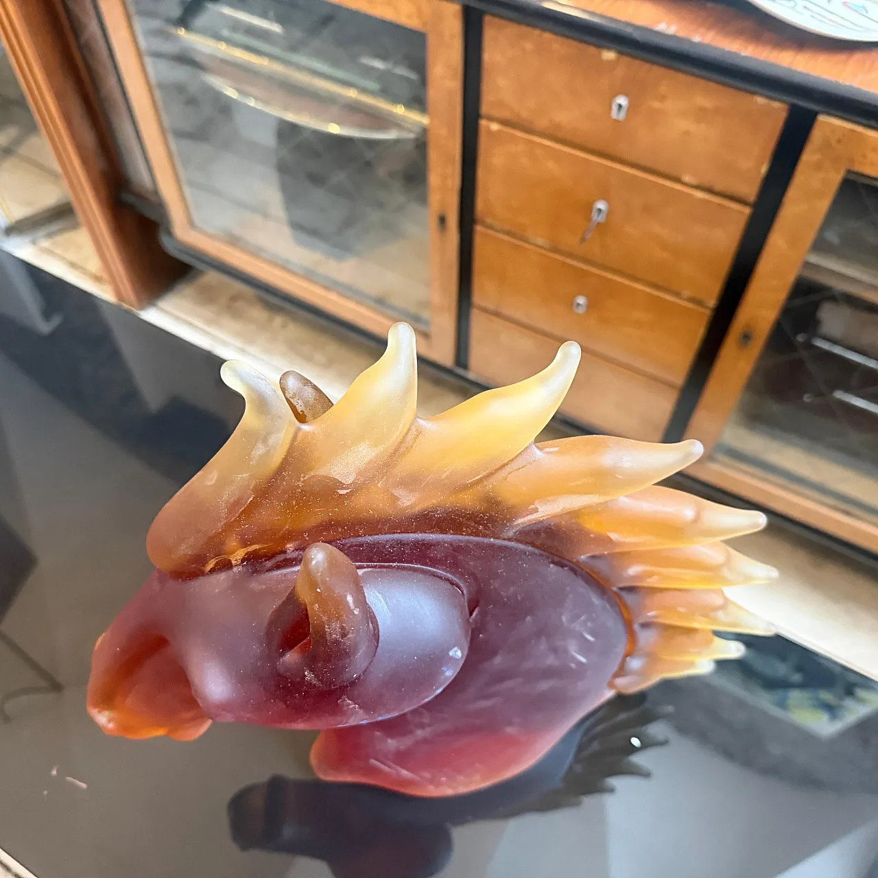 Modern heavy Murano glass sculpture of an horse head, 1990s 8