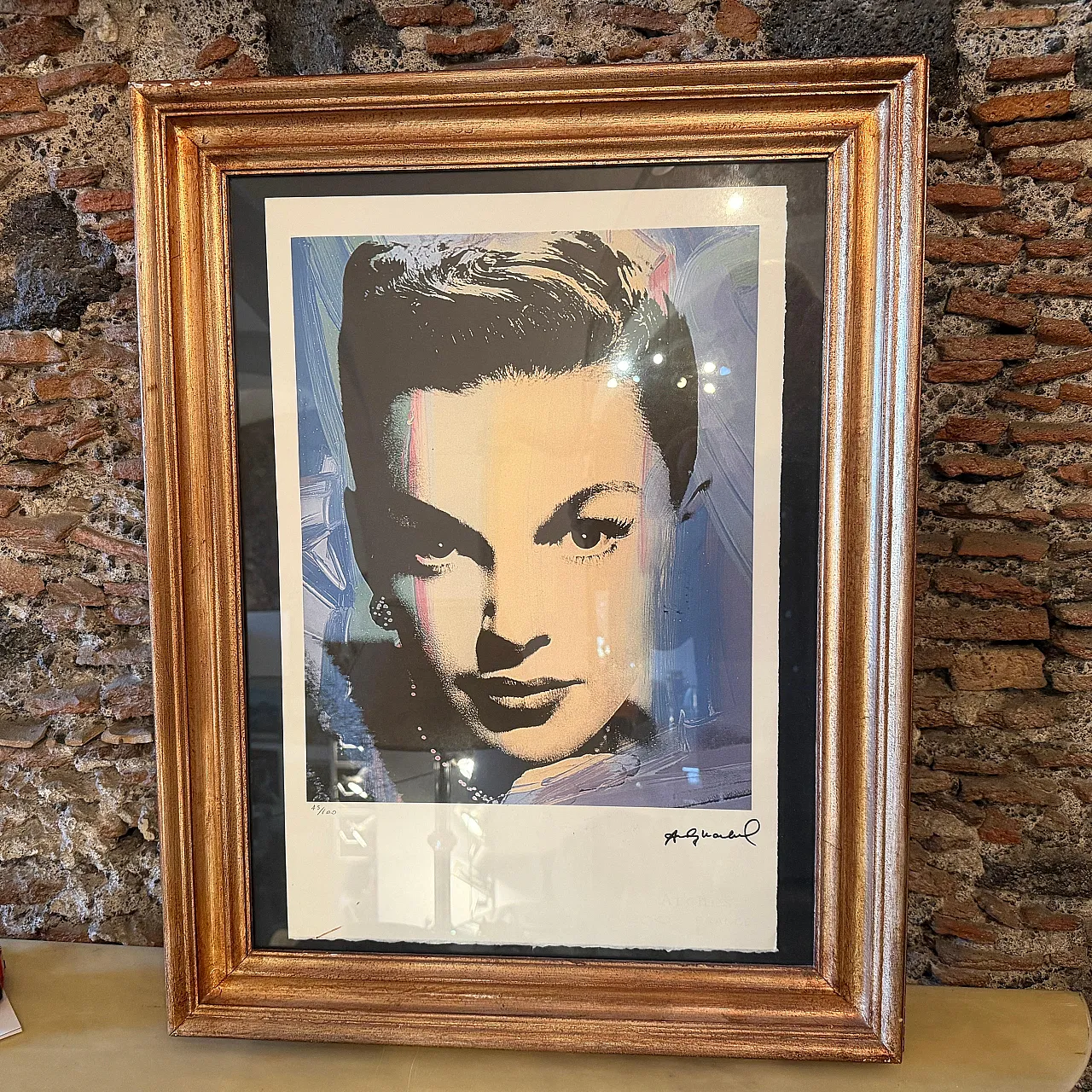Litografia di Judy Garland con cornice 45/100 di A. Warhol, anni 2000 3