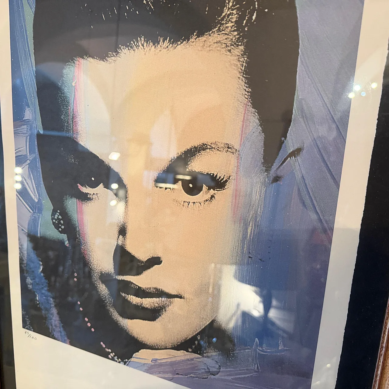 Litografia di Judy Garland con cornice 45/100 di A. Warhol, anni 2000 4