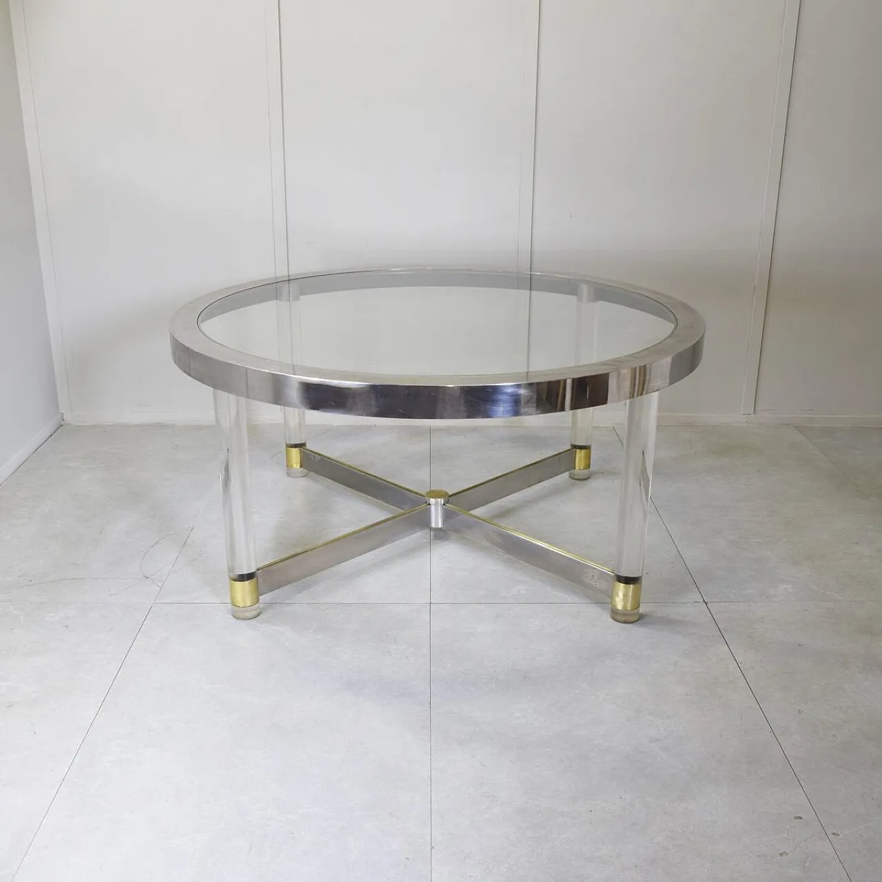 Dining table by Sandro Petti for Metalart, 1970s 1