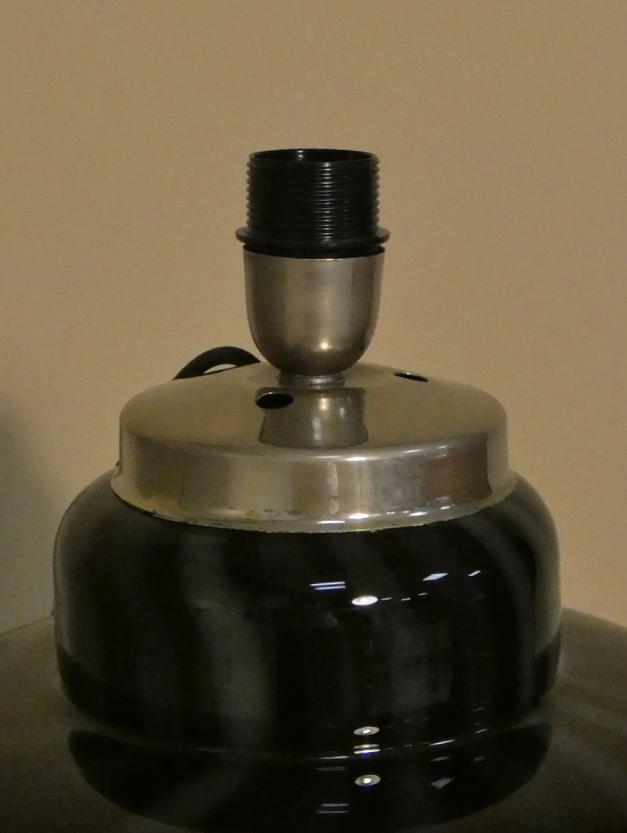 Murano glass and silver foil table lamp, 1970s 5