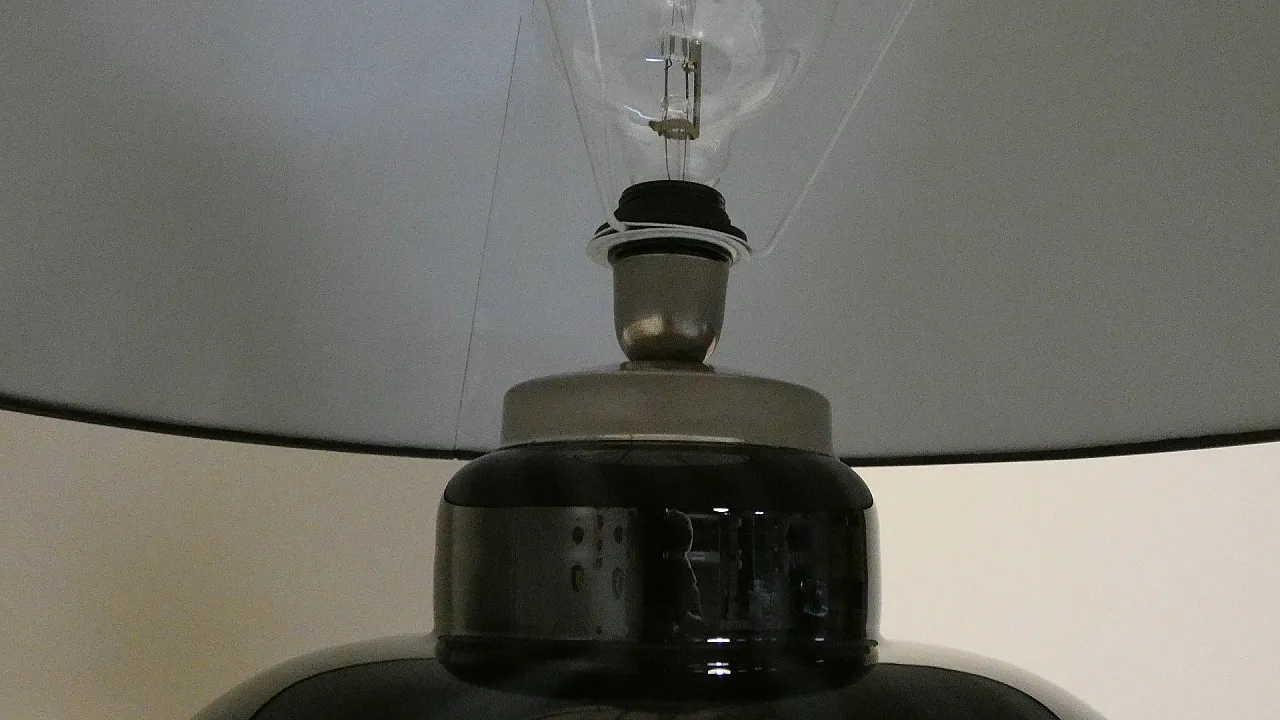 Murano glass and silver foil table lamp, 1970s 6