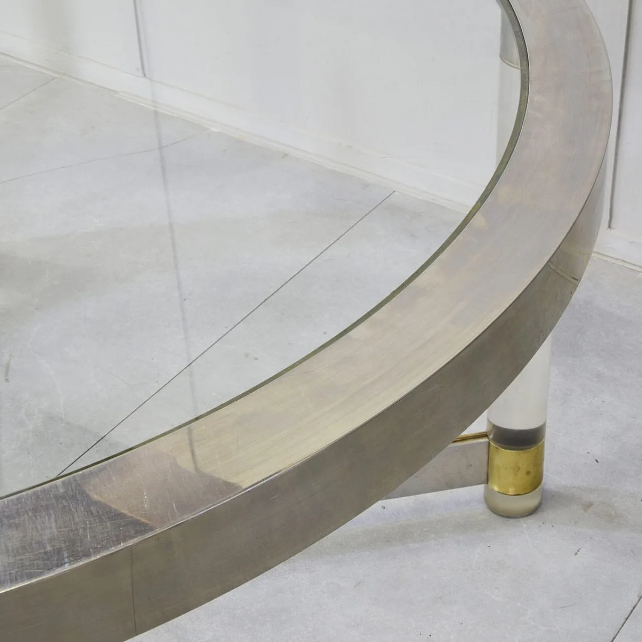 Dining table by Sandro Petti for Metalart, 1970s 7
