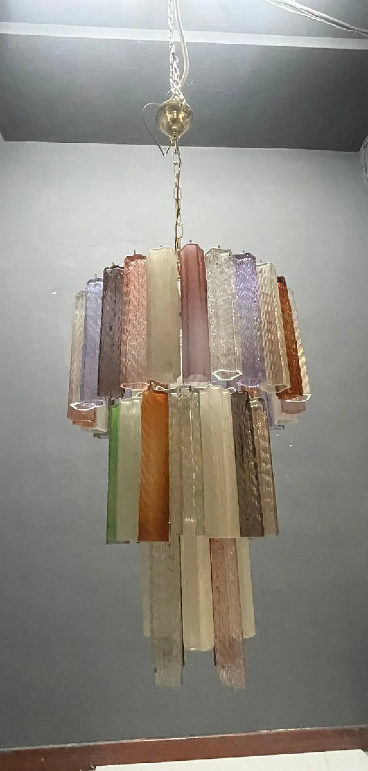 Lampadario Pop Art in vetro di Murano, Italia, anni '80 15