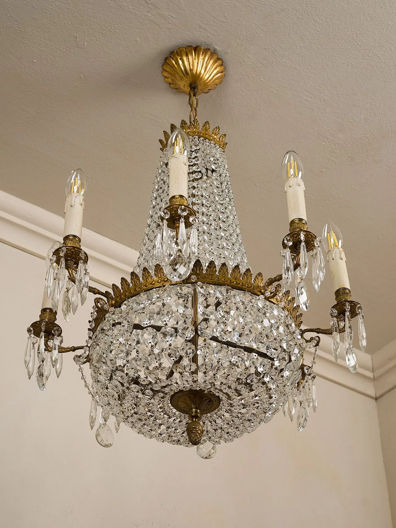 Lampadario in stile Impero, anni '30 2