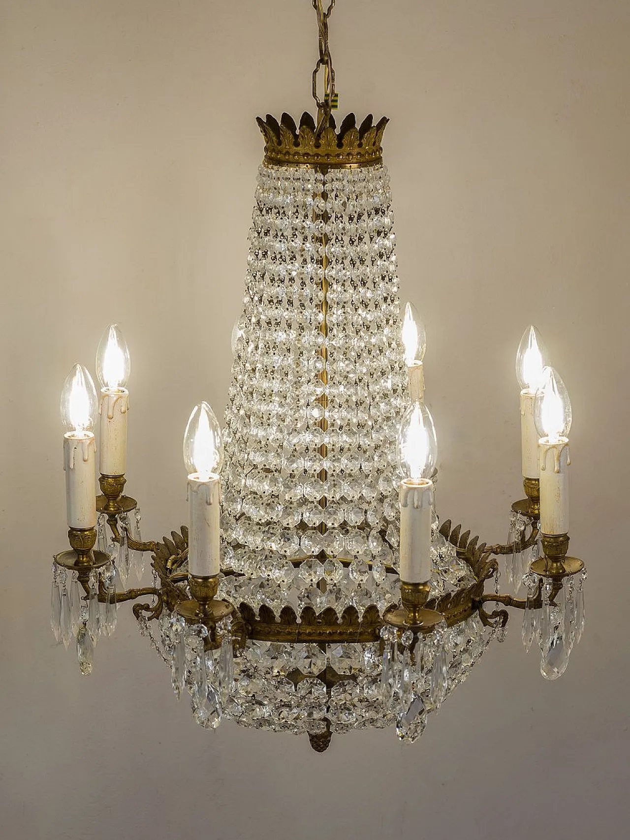 Lampadario in stile Impero, anni '30 3