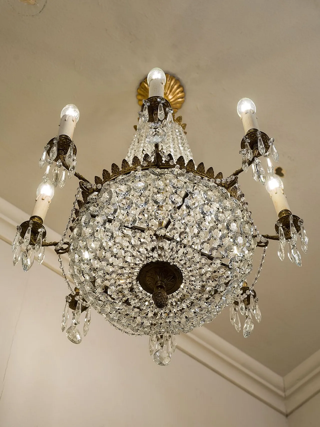Lampadario in stile Impero, anni '30 7