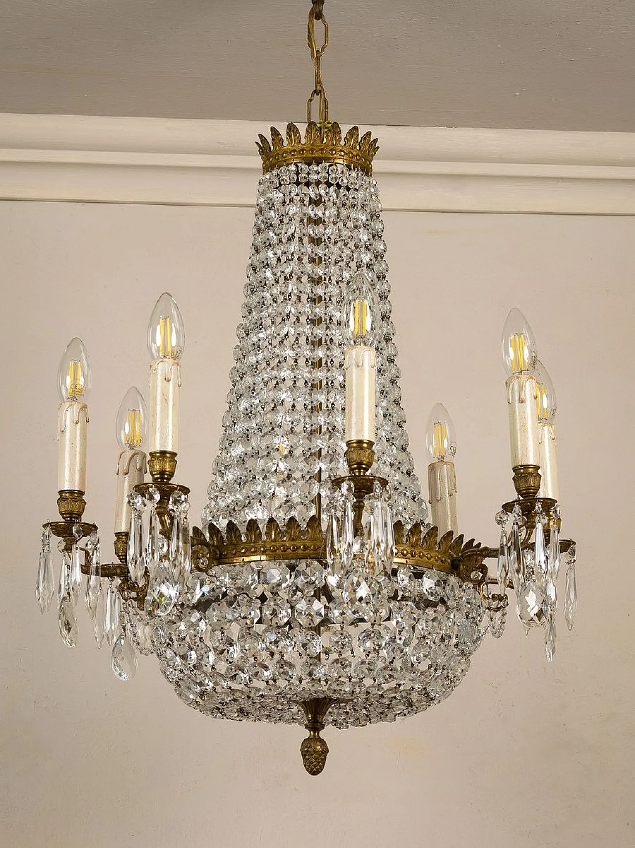 Lampadario in stile Impero, anni '30 11