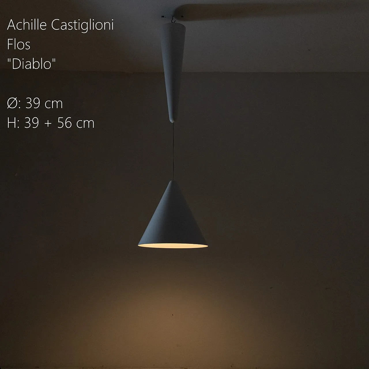 Diablo pendant lamp by Achille and Piergiacomo Castiglioni for Flos, 1970s 5