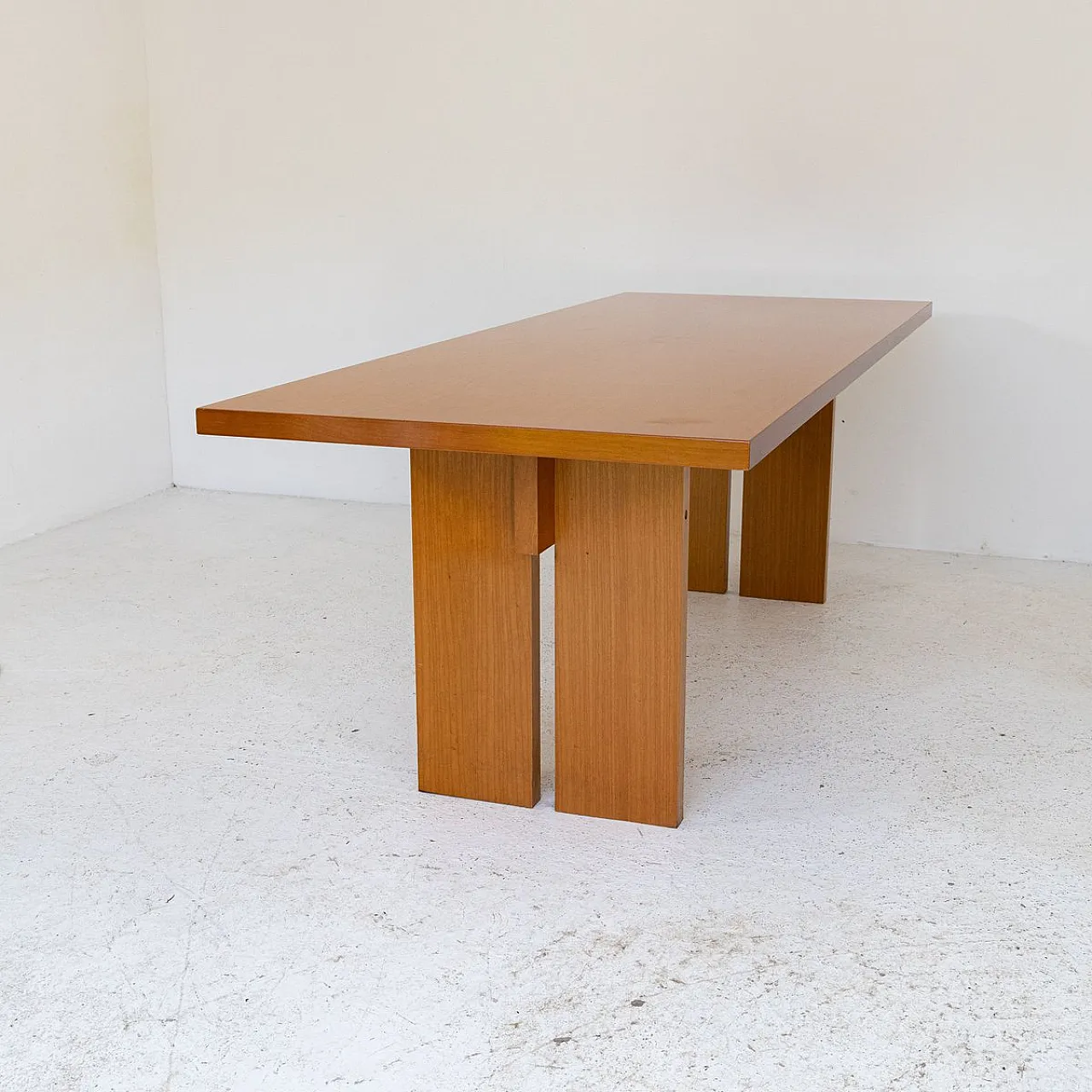 Tavolo rettangolare in legno, anni '70 2