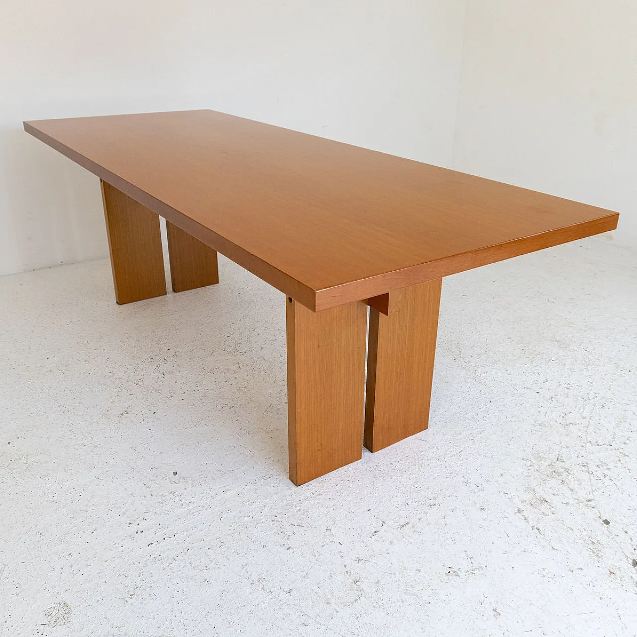 Tavolo rettangolare in legno, anni '70 4
